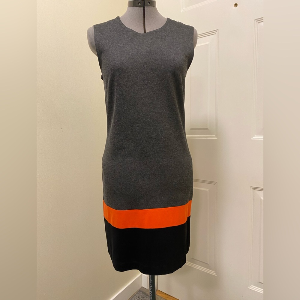 Sleeveless Round Neck Colourblock Slimming Sheath Women’s Dress size S
